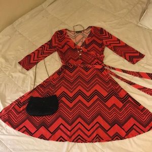 Flair Chevron Dress